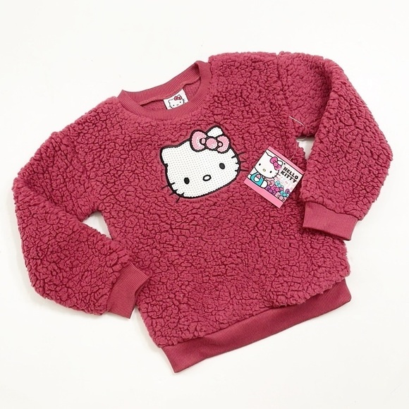 NEW Hello Kitty toddler girls sherpa pullover - Picture 1 of 3